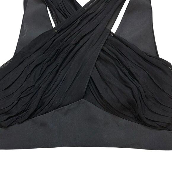 Marciano Guess Women's Chiffon Black Crop Top Size 6 - Picture 2 of 5